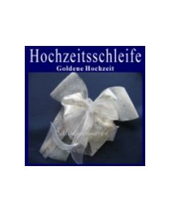 Hochzeitsschleife, Hochzeitsdeko-Zierschleife, Goldene Hochzeit