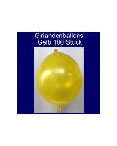 Kettenballons-Girlandenballons-Gelb-Metallic, 100 Stück