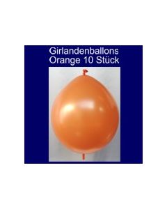 Kettenballons-Girlandenballons-Orange-Metallic, 10 Stück