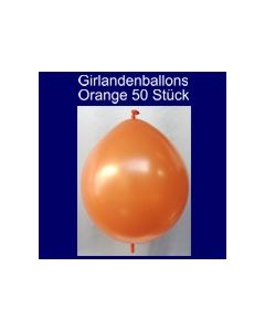 Kettenballons-Girlandenballons-Orange-Metallic, 50 Stück
