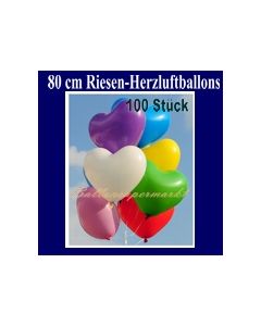 Riesenballons, Herzluftballons 100 Stück