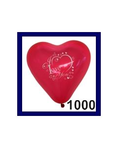 Herzballon I Love You 1.000 Stück