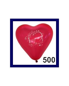 Herzballon I Love You 500 Stück