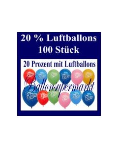 Luftballons 20 Prozent, 100 Stück