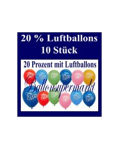 Luftballons 20 Prozent, 10 Stück