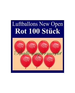 Luftballons Neueröffnung, New Open, Rot, 100 Stück