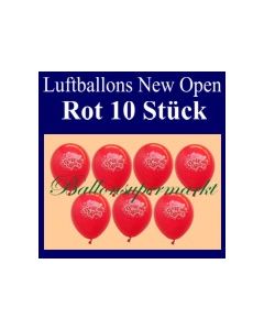 Luftballons Neueröffnung, New Open, Rot, 10 Stück