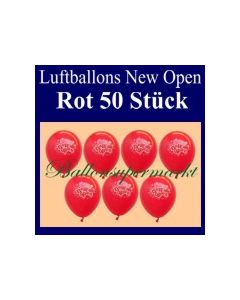 Luftballons Neueröffnung, New Open, Rot, 50 Stück