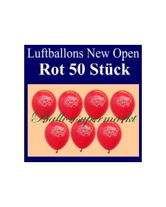 Luftballons Neueröffnung, New Open, Rot, 50 Stück