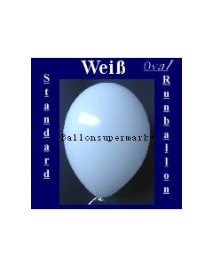 Luftballons Standard R-O 27 cm Weiss 10 Stück