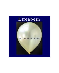 Luftballons Metallic 25 cm Elfenbein R-O 10 Stück