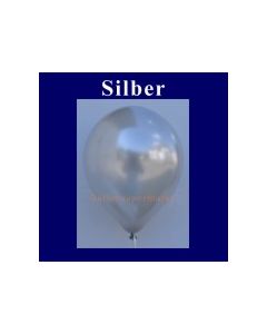 Luftballons Metallic 25 cm Silber R-O 10 Stück
