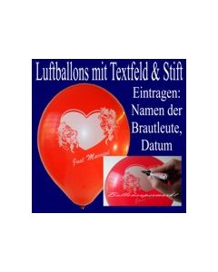 Luftballons &quot;Just Married&quot; mit Stift  100 Stück