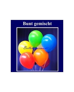 Luftballons, 40x36 cm, Bunt gemischte Rundballons