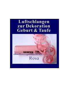 Luftschlangen, Rosa, Geburt und Taufe