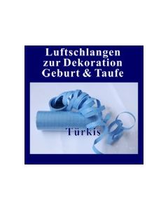 Luftschlangen, Türkis, Geburt und Taufe