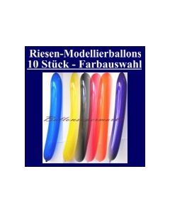 Riesen-Modellierballons, 10 Stück, Farbauswahl