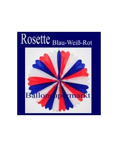 Rosette, Blau-Weiss-Rot, Dekorosette