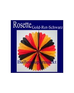 Rosette, Gold-Rot-Schwarz, Dekorosette Deutschland