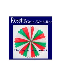 Rosette, Grün-Weiss-Rot, Dekorosette