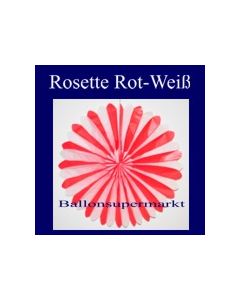 Rosette, Rot-Weiss, Dekorosette
