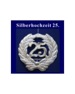 Silberne Hochzeit, 25 Jahre, Zahlendeko