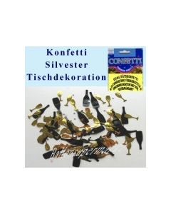 Silvester Konfetti Tischdekoration