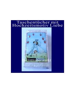 Taschentücher mit Hochzeitsmotiv Liebe