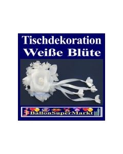 Tischdeko-Hochzeit, Weiße Blüte