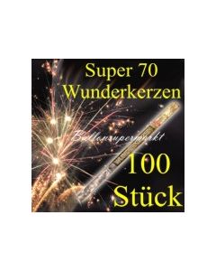 Wunderkerzen, Superlang, 70 cm, 20 Packungen, 100 Stück