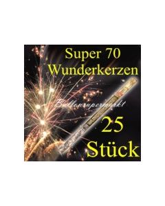 Wunderkerzen, Superlang, 70 cm, 5 Packungen, 25 Stück