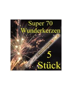 Wunderkerzen, Superlang, 70 cm, 1 Packung, 5 Stück