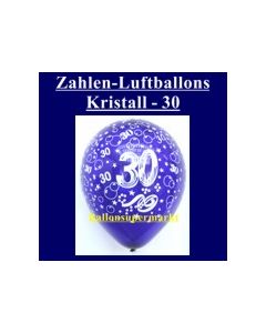 Zahlen-Luftballons-Kristall, 30