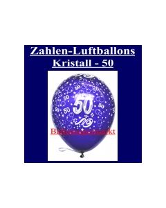 Zahlen-Luftballons-Kristall, 50