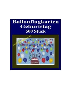 Ballonflugkarten Geburtstag, Luftballons zur Geburtstagsfeier steigen lassen, 500 Stück