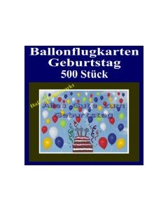 Ballonflugkarten Geburtstag, Luftballons zur Geburtstagsfeier steigen lassen, 500 Stück