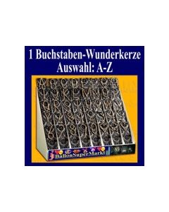 Buchstaben-Wunderkerze, Auswahl A-Z