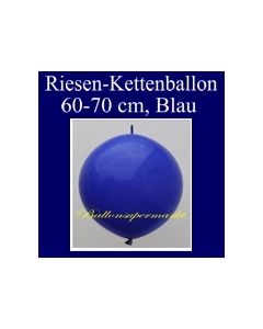 Riesen-Girlanden-Luftballon, 60-70 cm, Blau, 1 Stück