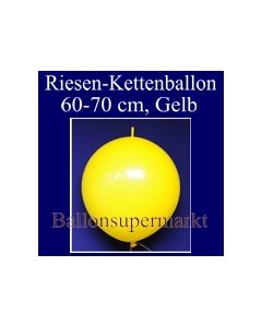 Riesen-Girlanden-Luftballon, 60-70 cm, Gelb, 1 Stück