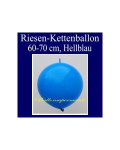 Riesen-Girlanden-Luftballon, 60-70 cm, Hellblau, 1 Stück