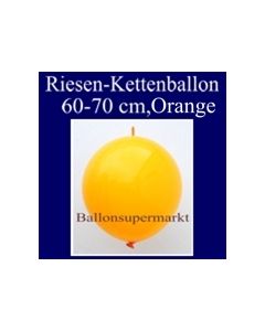 Riesen-Girlanden-Luftballon, 60-70 cm, Orange, 1 Stück