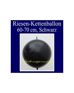 Riesen-Girlanden-Luftballon, 60-70 cm, Schwarz, 1 Stück