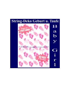 String Dekoration zu Geburt und Taufe, Baby Girl