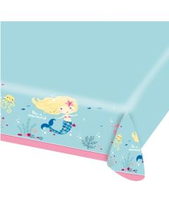 Party-Tischdecke Be a Mermaid zum Meerjungfrauen Kindergeburtstag