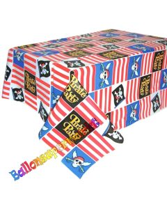 Party-Tischdecke Pirate Party zum Kindergeburtstag, 2,59 x 1,37 m