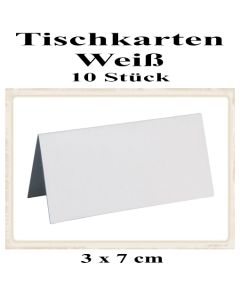 Tischkarte, Namenskarte, Weiß