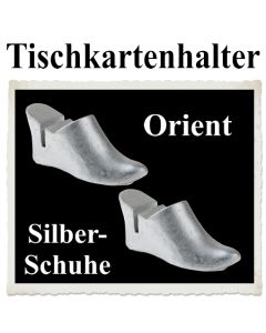 Tischkartenhalter, Orient, Silberschuhe