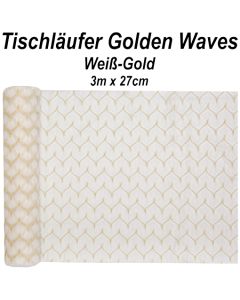 Tischläufer Golden Waves, 3 Meter Rolle