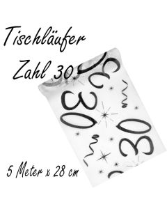 Tischläufer, Tischdecke Zahl 30, 5 Meter Rolle