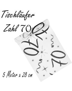 Tischläufer, Tischdecke Zahl 70, 5 Meter Rolle